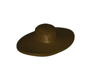 LEGO Dark Brown Fedora Hat with Very Wide Brim (90538)