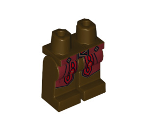 LEGO Tmavě hnědá Godric Gryffindor Minifigurka Boky a nohy (3815 / 40680)