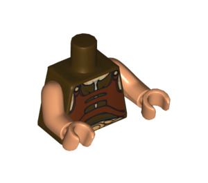 LEGO Mørkebrun Gungan Soldat Torso (973 / 76382)