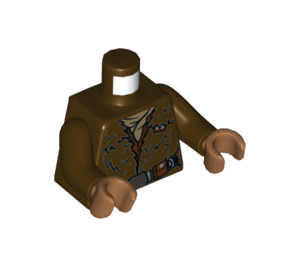 LEGO Mørkebrun Han Solo Pels Coat Torso (973 / 76382)