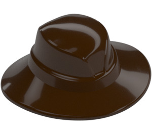 LEGO Marron Foncé Chapeau avec Large Brim (2010)