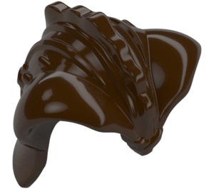 LEGO Dark Brown Helmet with Wide Sides and Top Ridge