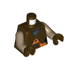 LEGO Mørkebrun Hera Syndulla med Grå Hjelm Minifig Torso (973 / 76382)