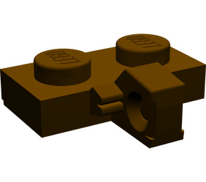 LEGO Dark Brown Hinge Plate 1 x 2 with Vertical Locking Stub with Bottom Groove (44567 / 49716)