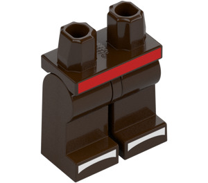 LEGO Donkerbruin Heupen en benen Dr. Facilier met Rood Riem (73200 / 102015)