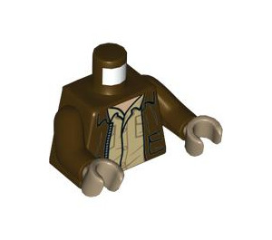 LEGO Donkerbruin Indiana Jones Torso (973 / 76382)