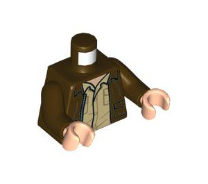 LEGO Donkerbruin Indiana Jones Torso (973 / 76382)