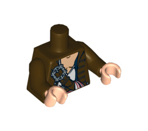 LEGO Dunkelbraun Jack Sparrow Torso (76382 / 88585)