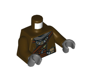 LEGO Marron foncé Klatooinian Raider avec Casque et Épaule Armor Minifig Torse (973 / 76382)