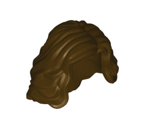 LEGO Donkerbruin Midden lengte Golvend Haar (23187)
