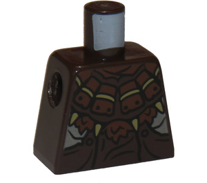 LEGO Marrón oscuro Minifigura Torso sin brazos con Leather Armadura (973)