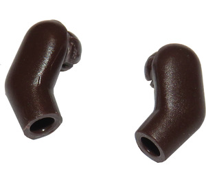 LEGO Dark Brown Minifigure Arms (Left and Right Pair)