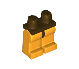 LEGO Marron foncé Minifigure Les hanches avec Bright Light Orange Jambes (73200 / 88584)