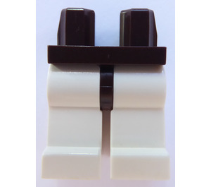 LEGO Dunkelbraun Minifigure Hüften mit Weiß Beine (73200 / 88584)