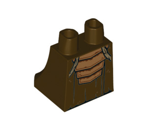 LEGO Donkerbruin Minifigure Skirt met Brown / Flesh Scales (36036 / 50346)