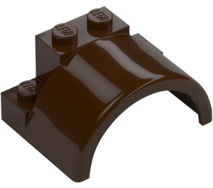 LEGO Dark Brown Mudguard Brick 3 x 4 x 1.3 (1846)