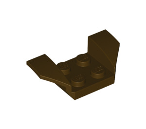 LEGO Dark Brown Mudguard Plate 2 x 2 with Flared Wheel Arches (41854)