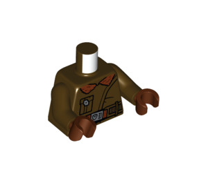 LEGO Dunkelbraun Mythrol Minifig Torso (973 / 76382)