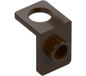 LEGO Dark Brown Neck Bracket with Stud with Thicker Back Wall (28974)