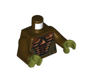 LEGO Mørkebrun Neimoidian Warrior Minifig Torso (973 / 76382)