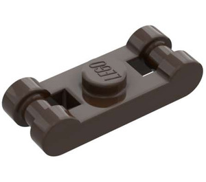 LEGO Mörkbrun Platta 1 x 1 med Två Bar Handtag (78257)