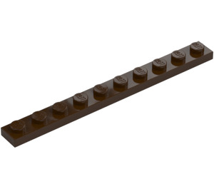 LEGO Donkerbruin Plaat 1 x 10 (4477)