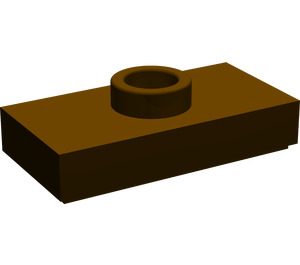 LEGO Dark Brown Plate 1 x 2 with 1 Stud (with Groove) (3794 / 15573)