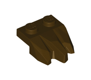 LEGO Dark Brown Plate 1 x 2 with 3 Rock Claws (27261)