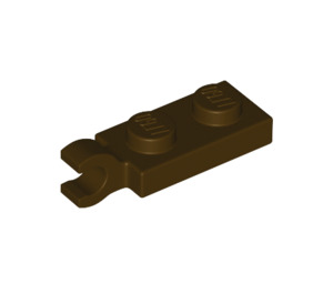 LEGO Dark Brown Plate 1 x 2 with Horizontal Clip on End (42923 / 63868)