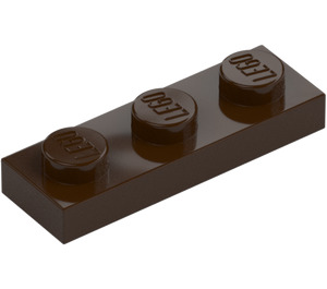 LEGO Dark Brown Plate 1 x 3 (3623)