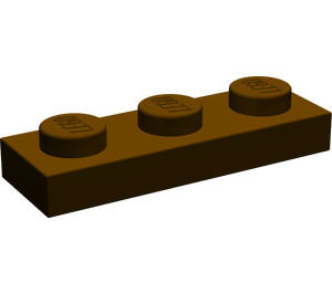 LEGO Dark Brown Plate 1 x 3 (3623)