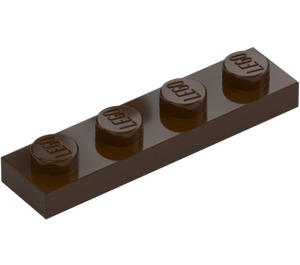 LEGO Donkerbruin Plaat 1 x 4 (3710)