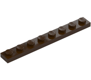 LEGO Mørk brun Plate 1 x 8 (3460)