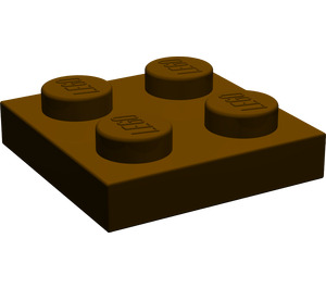 LEGO Donkerbruin Plaat 2 x 2 (3022 / 94148)