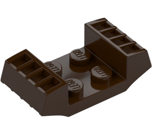 LEGO Tmavě hnědá Deska 2 x 2 s Zvednutý Grilles (41862)