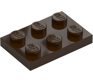 LEGO Mörkbrun Platta 2 x 3 (3021)