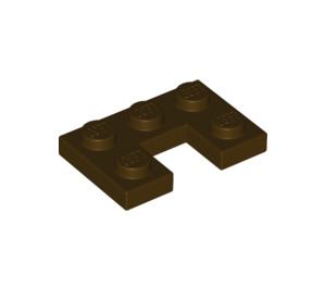 LEGO Dark Brown Plate 2 x 3 with Cut Out (73831)