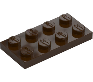 LEGO Mørk brun Plate 2 x 4 (3020)