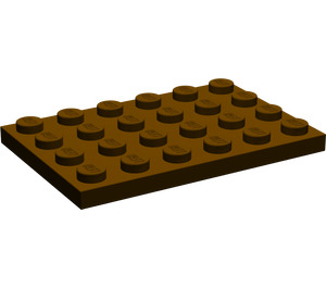 LEGO Dark Brown Plate 4 x 6 (3032)