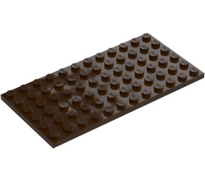 LEGO Donkerbruin Plaat 6 x 12 (3028)