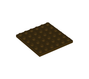 LEGO Dark Brown Plate 6 x 6 (3958)