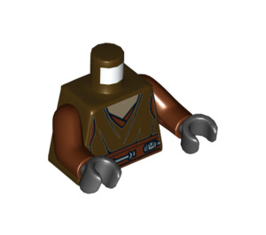 LEGO Темно-коричневий Plo Koon з Темний загар Undershirt Мініфігурка тулуб (973 / 76382)