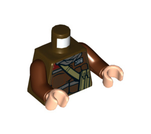 LEGO Dark Brown Private Calfor Minifig Torso (973 / 76382)