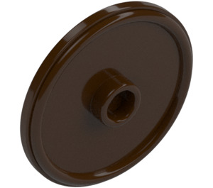 LEGO Dark Brown Shield - Round with Stud (17835 / 91884)