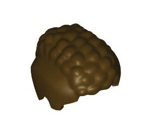 LEGO Dark Brown Short Coiled Hair with Smooth Sides (3595)