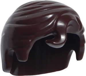 LEGO Donkerbruin Kort haar met Voorkant Curl (76782 / 98726)