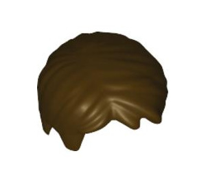 LEGO Dark Brown Short Tousled Hair with Side Parting (62810 / 88425)