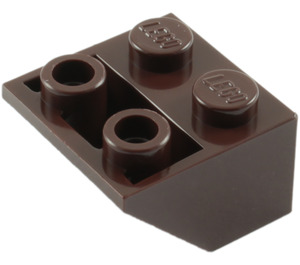LEGO Donkerbruin Helling 2 x 2 (45°) Omgekeerd met platte afstandsring eronder (3660)