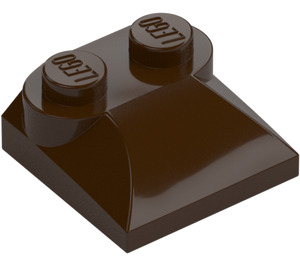 LEGO Dark Brown Slope 2 x 2 Curved with Curved End (47457)