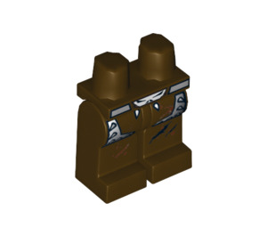 LEGO Dark Brown Space Police 3 Slizer Legs (3815 / 87040)